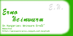 erno weinwurm business card